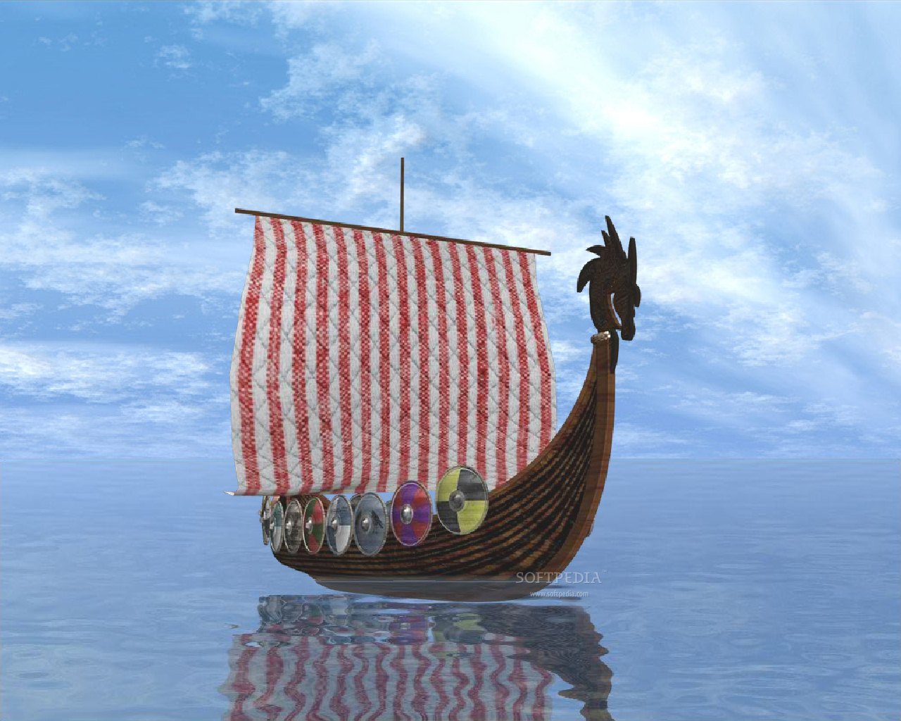 On Your Puter Screen When Running Viking Boat Animated Wallpaper