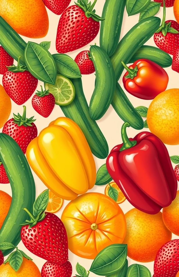 Wallpaper Fruits And Vegetables