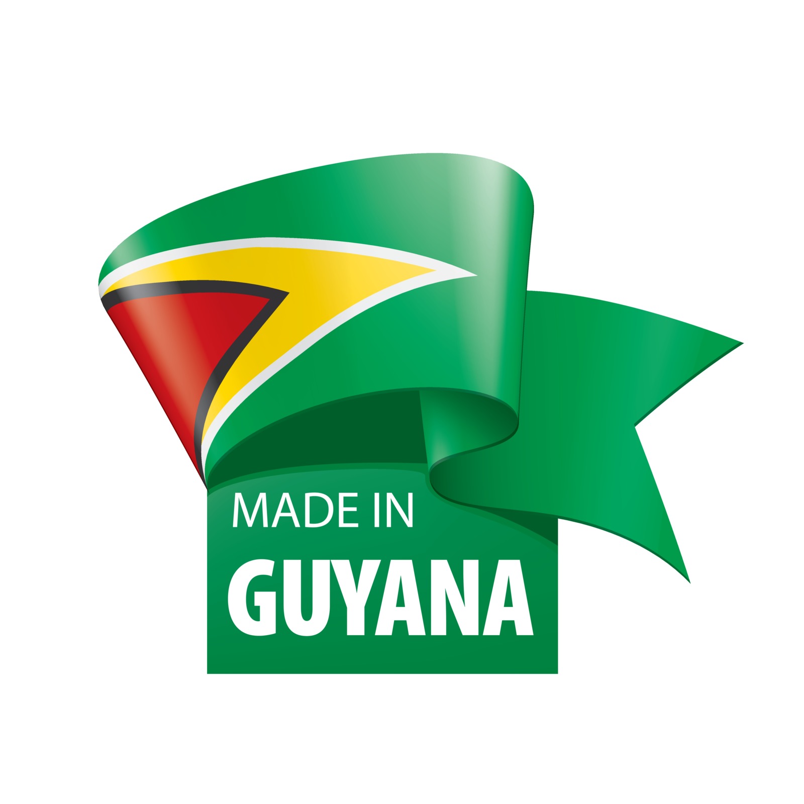 Guyana Flag Vector Illustration On A White Background Stock Image