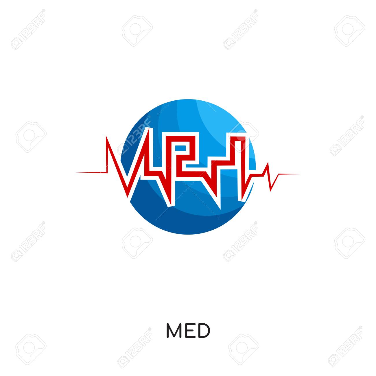 Med Logo Isolated On White Background For Your Web Mobile And