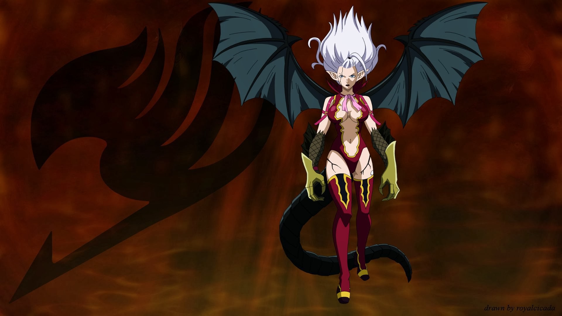 Mirajane Strauss Satan Soul Wallpaper HD Fairy Tail Anime Demon Girl