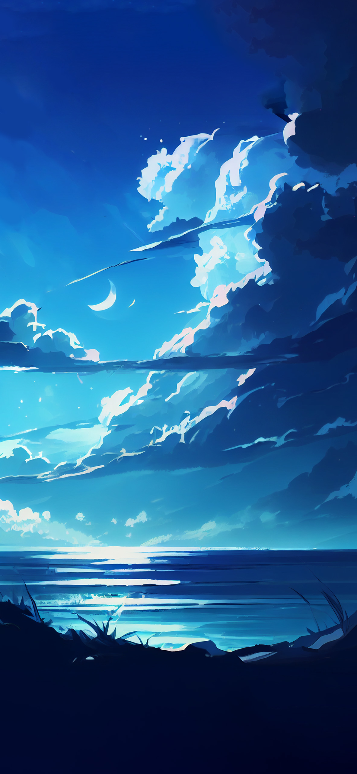 Blue Anime Aesthetic Desktop Wallpaper Top