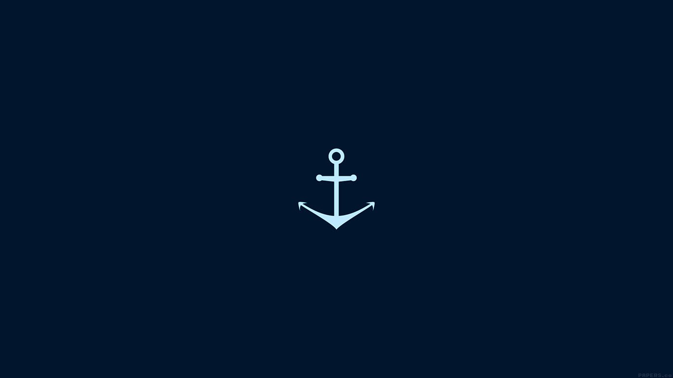 Ah28 Minimal Sea Anchor Logo Blue Art Mac Wallpaper Macbook