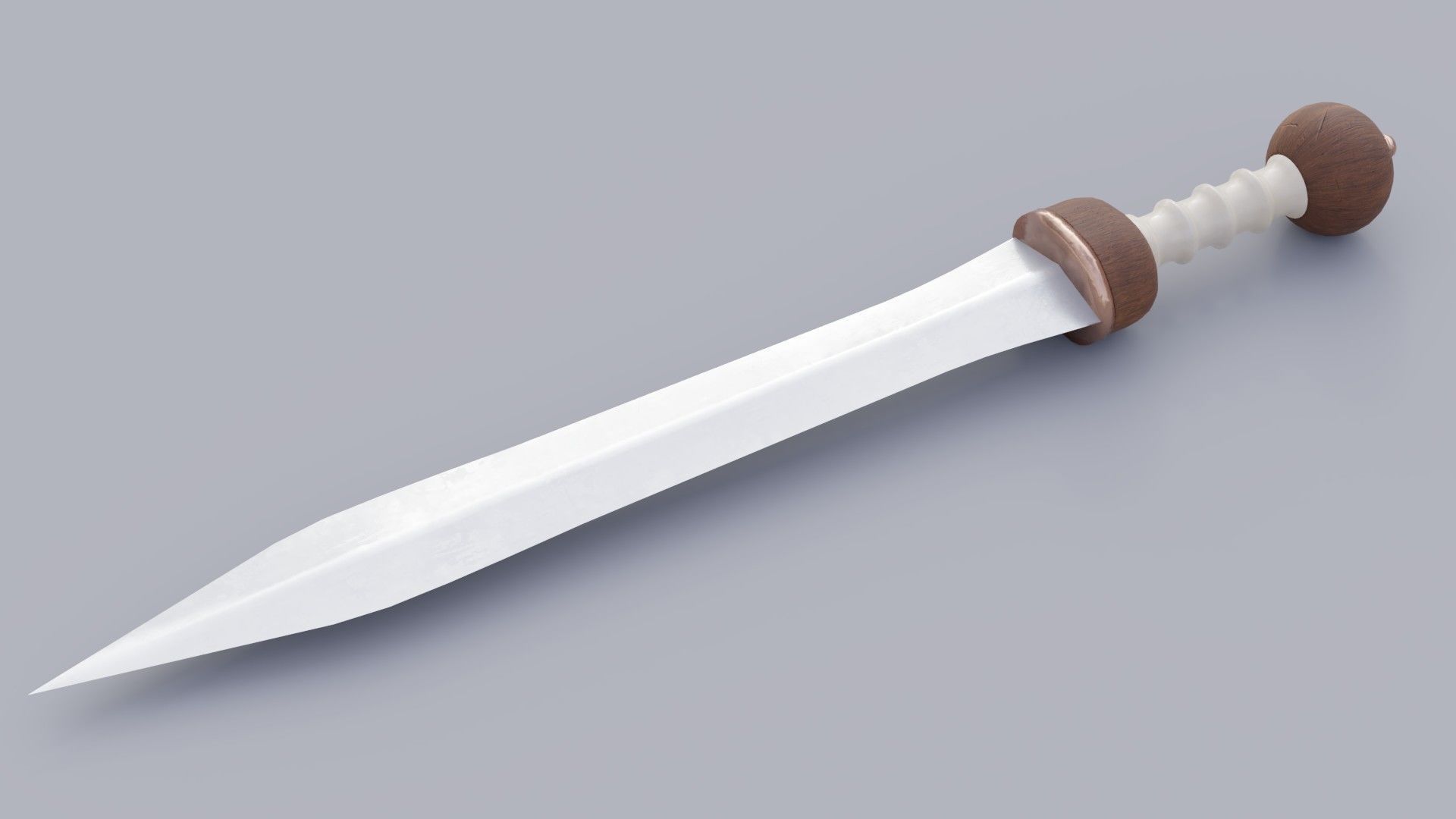 3d Model Roman Gladius Mainz Short Sword Steel Ivory Wood