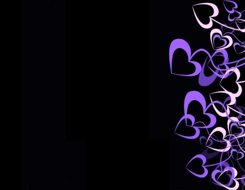 Cool Purple Hearts Background