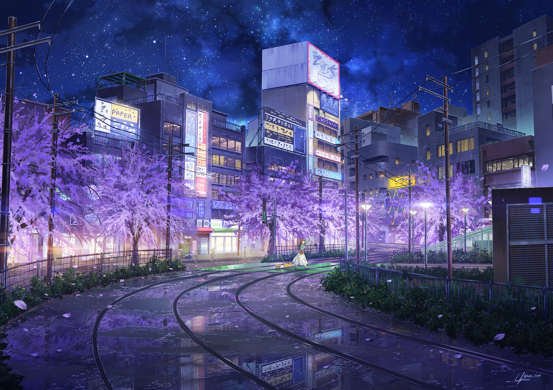 Anime Night City Wallpaper