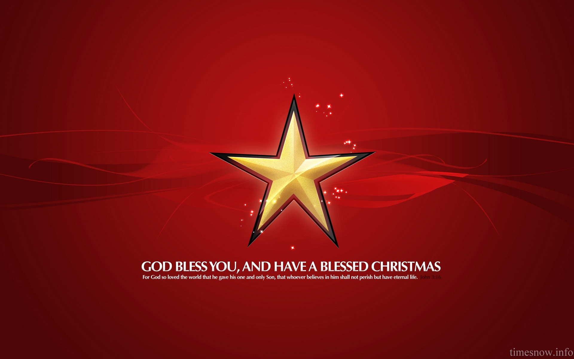 Background Golden Christmas Star Red Wallpaper Holiday Image