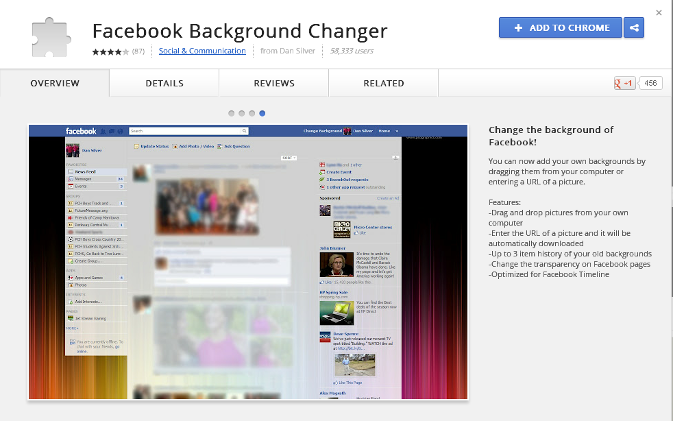Open This Extension Background Changer Using Google Chrome