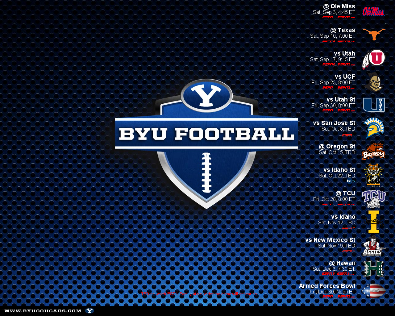 Byu Football Schedule Wallpaper Byufam1 Cougarboard