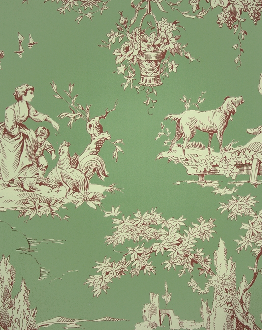 La Fontaine Toile Wallpaper A Depicting Traditional