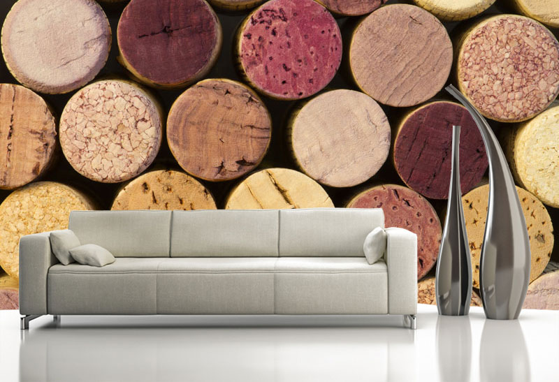 Wine Corks Couch Wallpaper Wall Mural