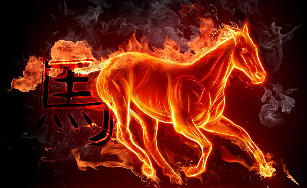 Chinese New Year Horse Fire Wallpaper HD