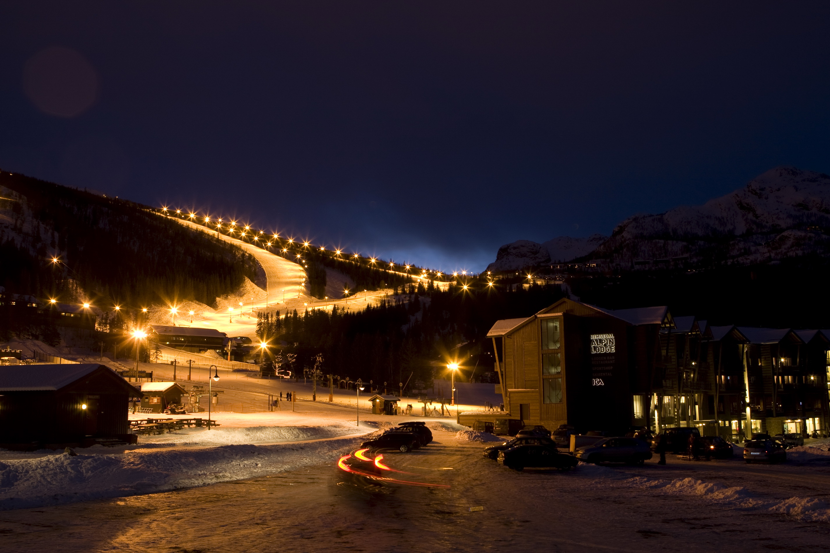 Pictures Norway Valley Hemsedal Nature Scenery Night
