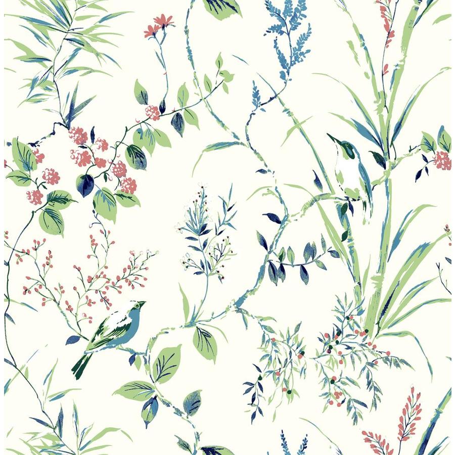 Brewster Mariko Green Botanical Wallpaper In The