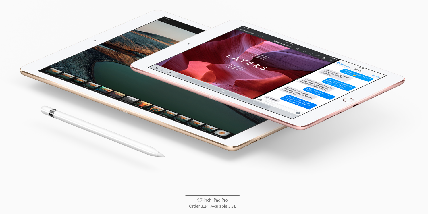 Come previsto Apple ha presentato ufficialmente iPad Pro da 97