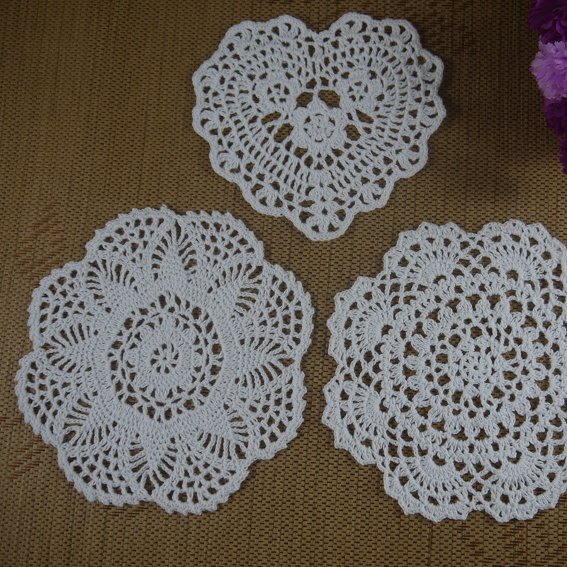 Handmade Crochet Doilies Patterns Heart Wallpaper Porcelain Pad