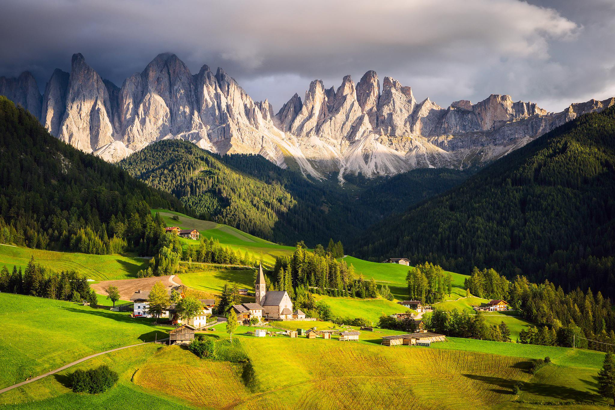 Village In The Italian Alps Puter Wallpaper Desktop Background