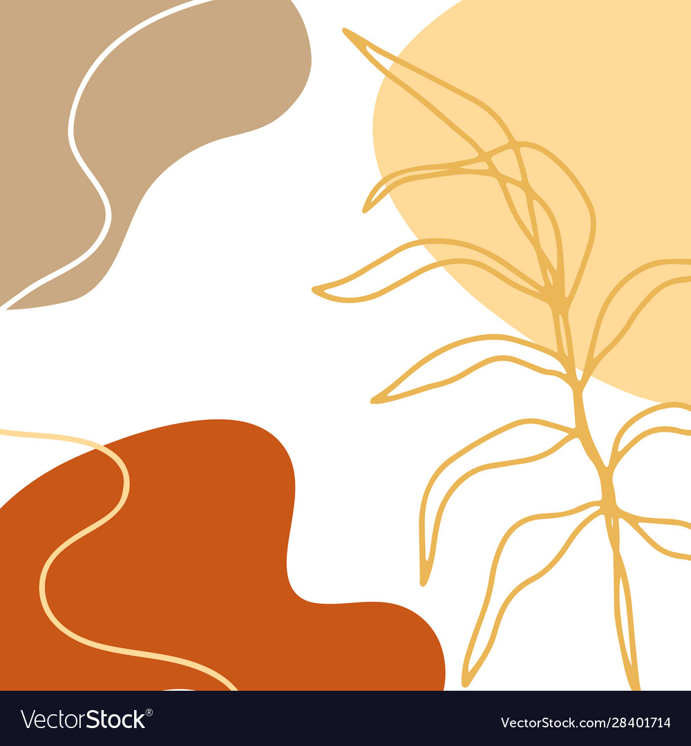 Modern Art Abstract Floral Artwork Background Vector Image