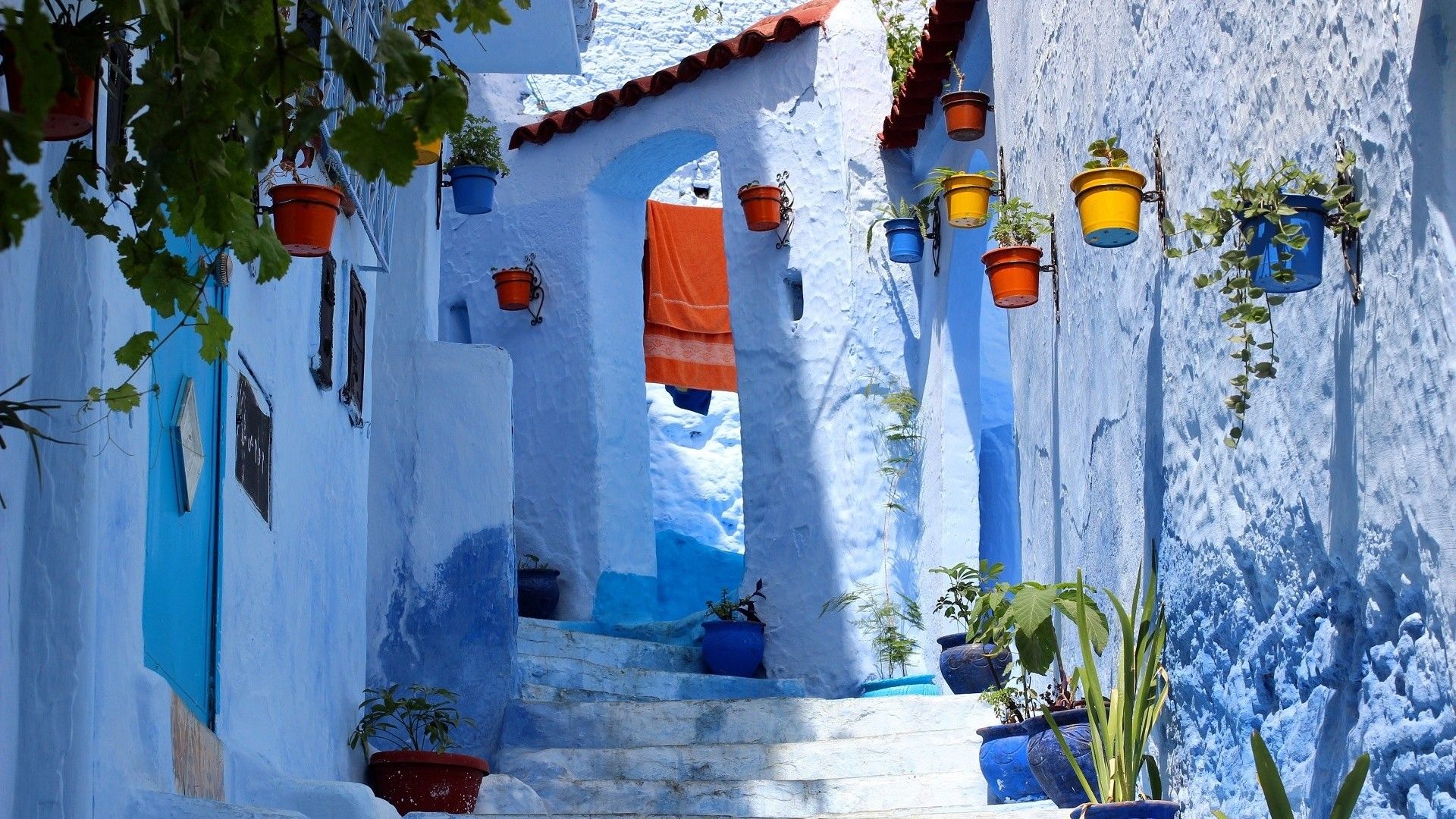 Morocco Blue City Wallpaper On