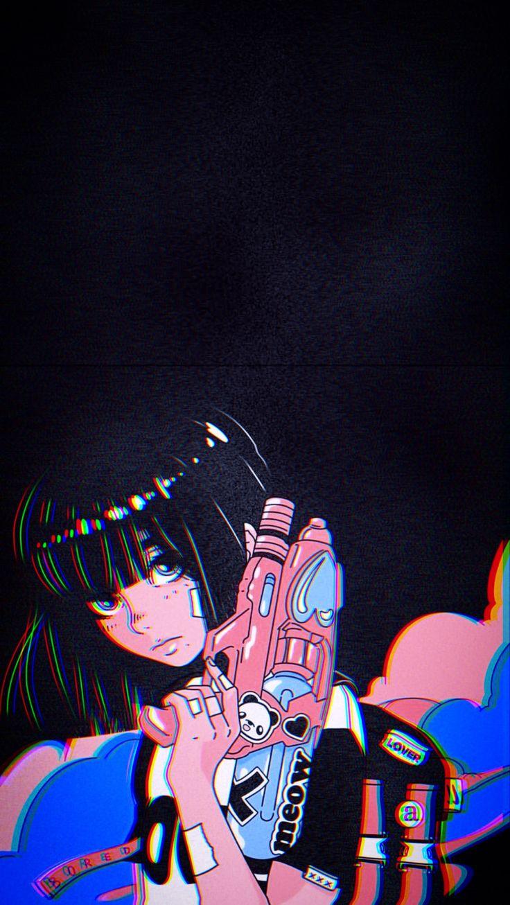 sexyal anime girl neon  Playground AI