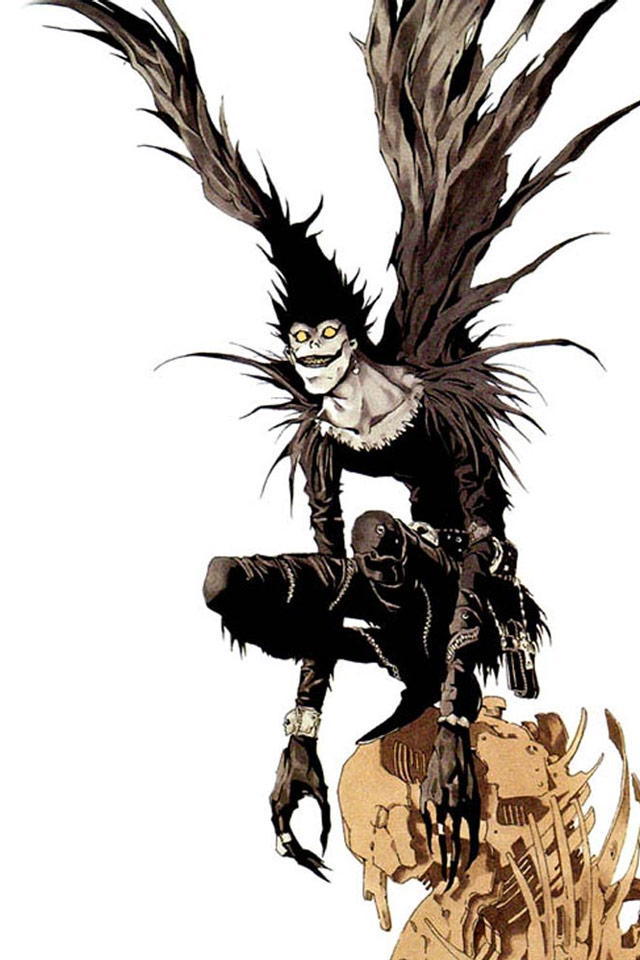 Download Ryuk Holding The Death Note Phone Wallpaper  Wallpaperscom