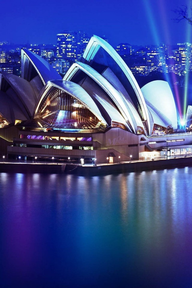 Sydney Opera House Night Wallpaper   Free iPhone Wallpapers