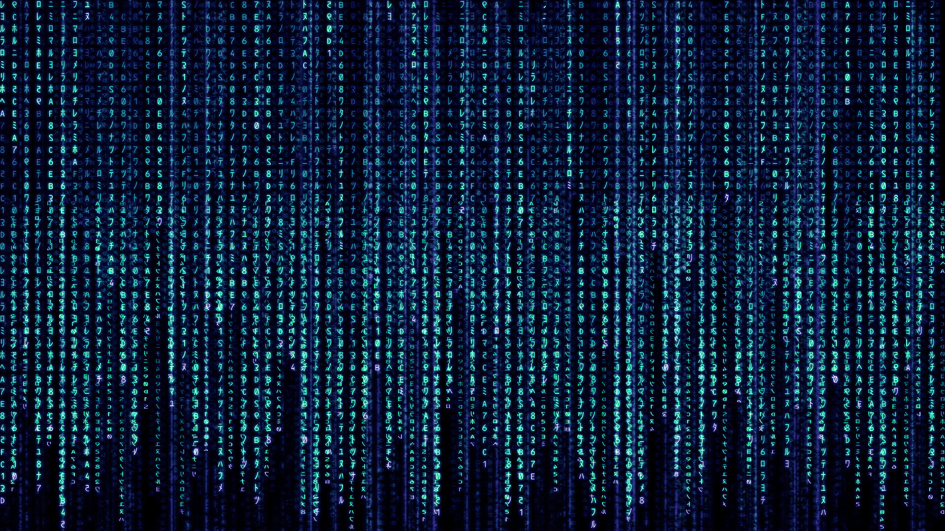 Matrix Code Wallpaper Falling Blue HD