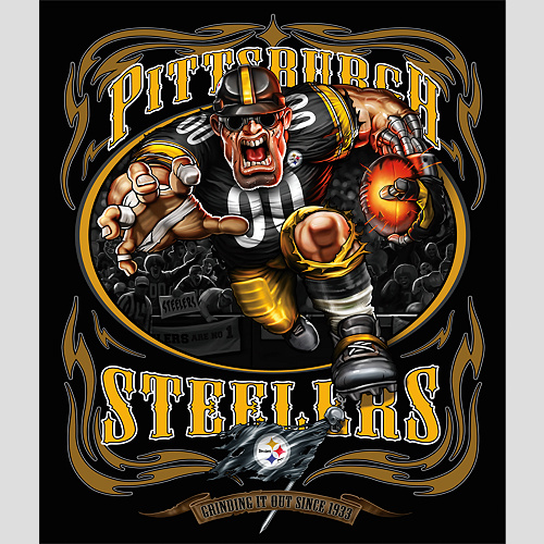 Steamroller Steeler Logo   Pittsburgh Steelers   NFL