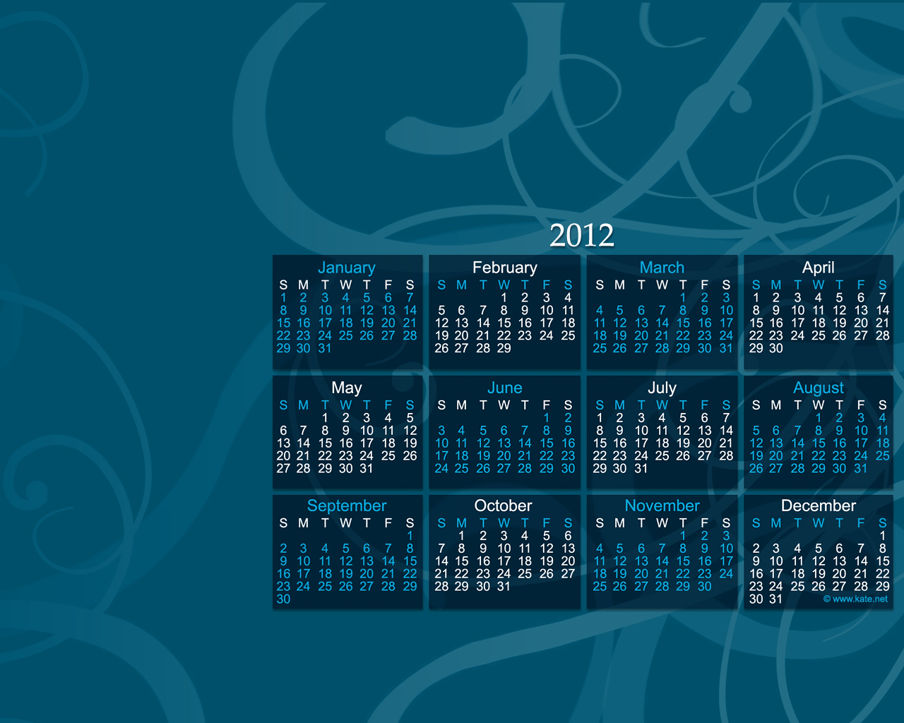 File Name Kate Calendar Wallpaper 2012a Jpg Resolution