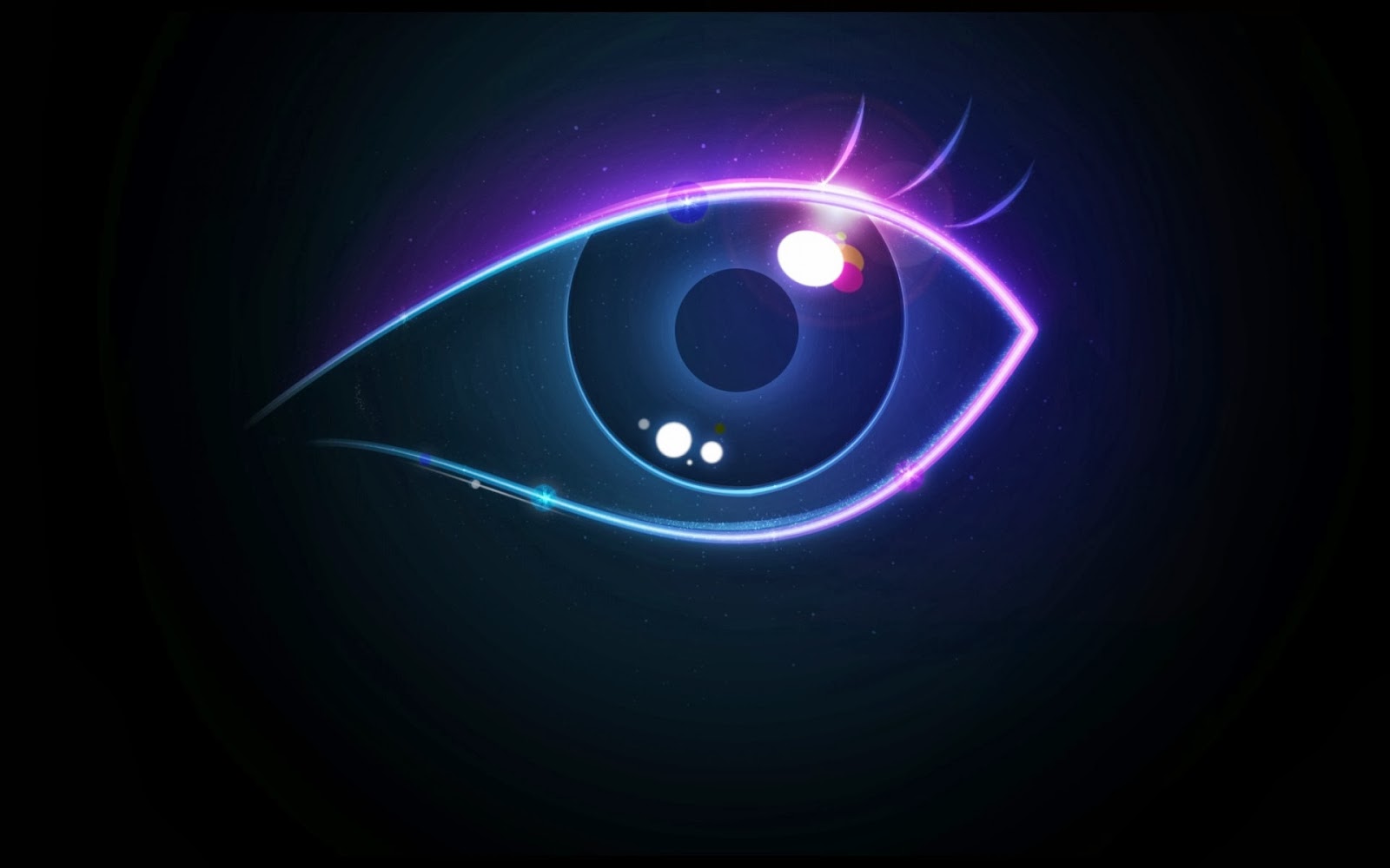 Abstract Neon Eyes Full HD Desktop Wallpaper 1080p