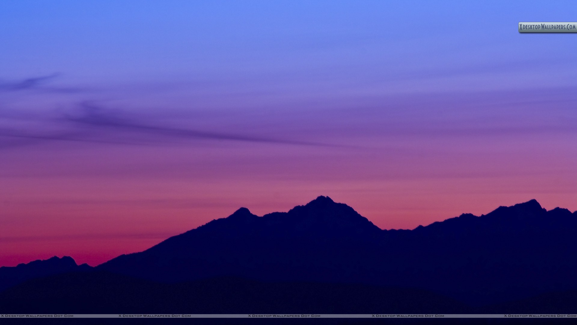 Mountain In Pink Evening At Sunset Wallpaper