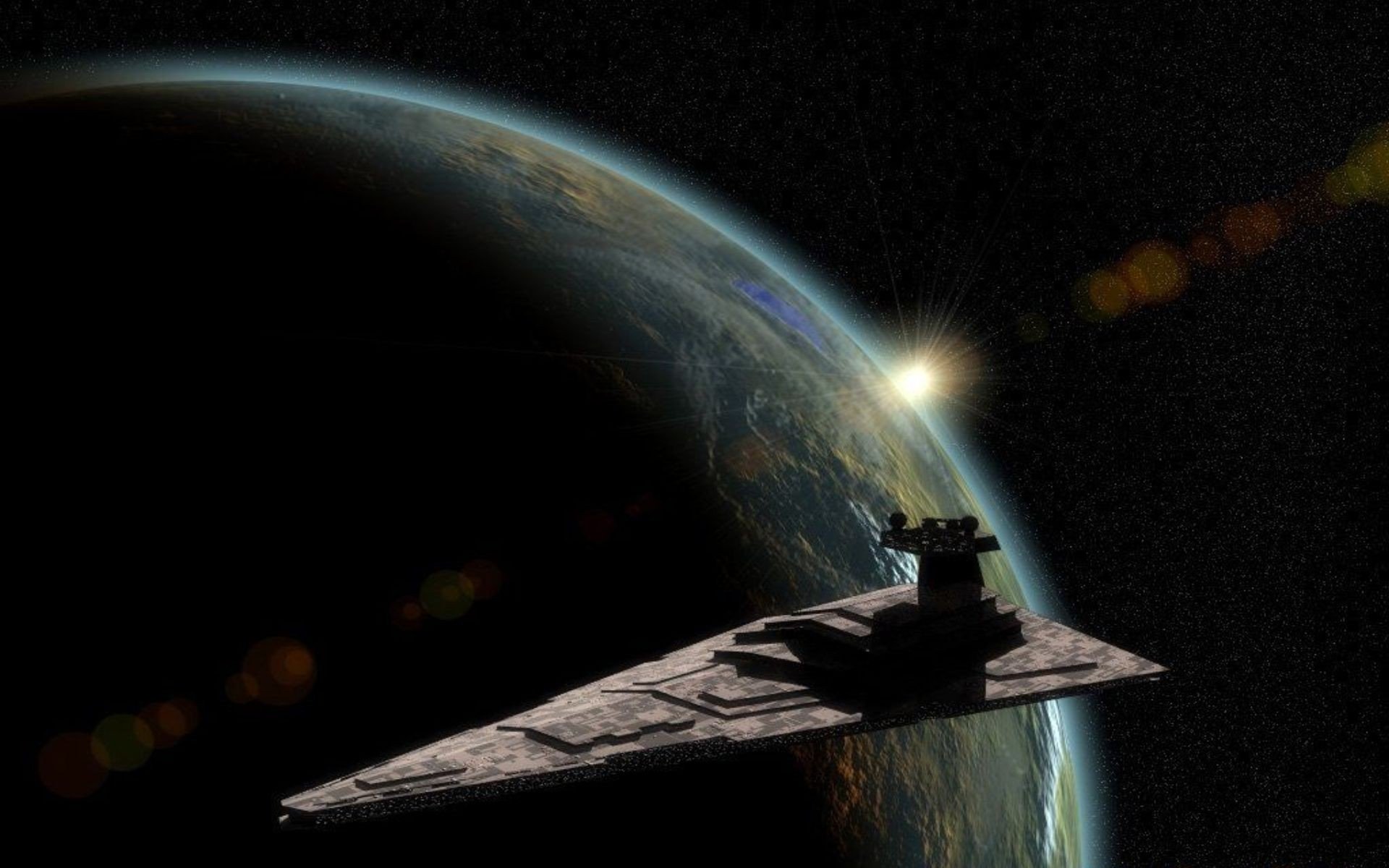 Star Wars outer space stars planets artwork Star Destroyer wallpaper
