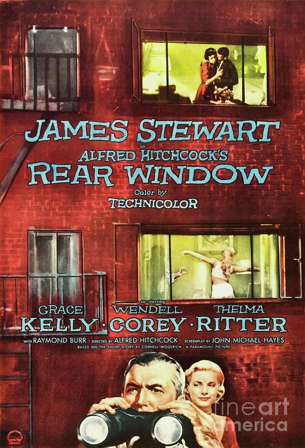 Classic Movie Poster Rear Window Painting By Esoterica Art