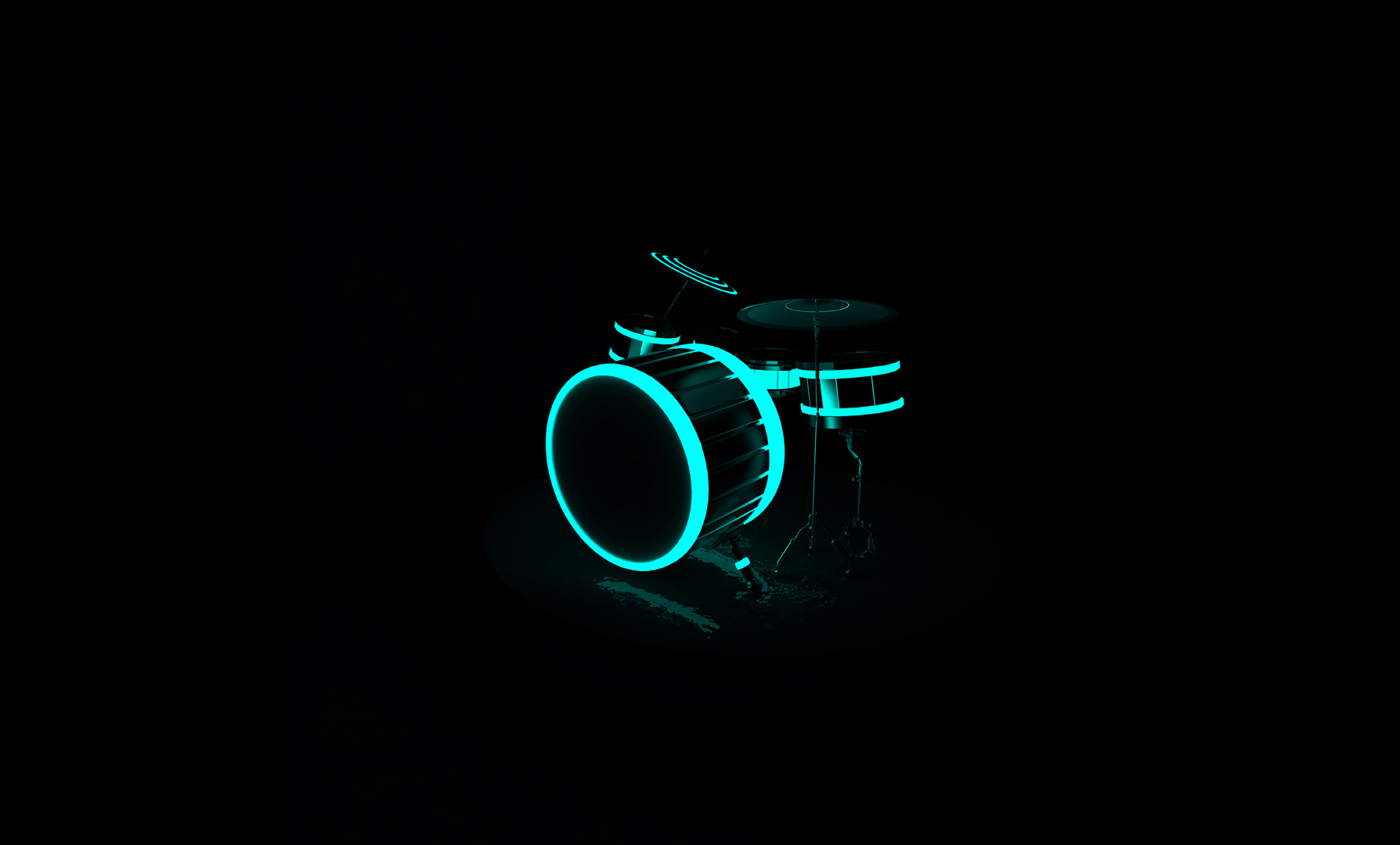 Neon Drums HD Wallpaper