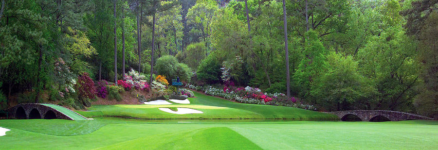Augusta National Golf Club Hole Golden Bell Panoramic Photograph By
