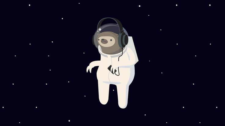 X Space Sloth Wallpaper Simple