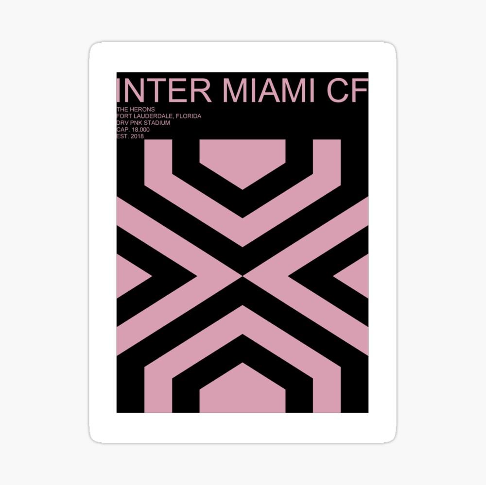 Inter Miami Cf Geometric Minimal Art Design Poster For Sale By