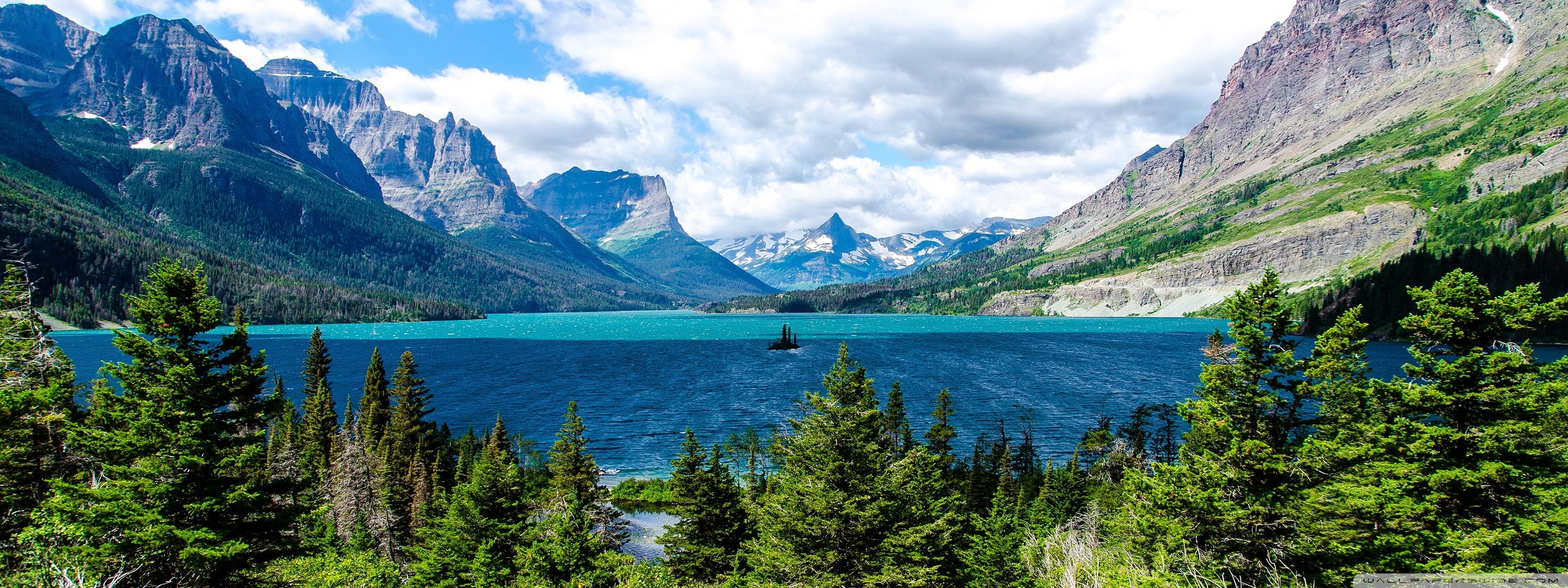 Saint Mary Lake Glacier National Park 4K HD Desktop Wallpaper