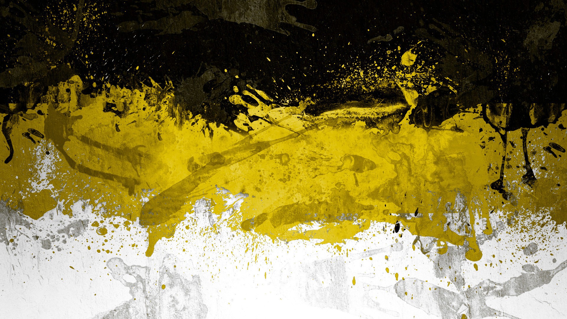 Abstract Black Wallpaper White Yellow