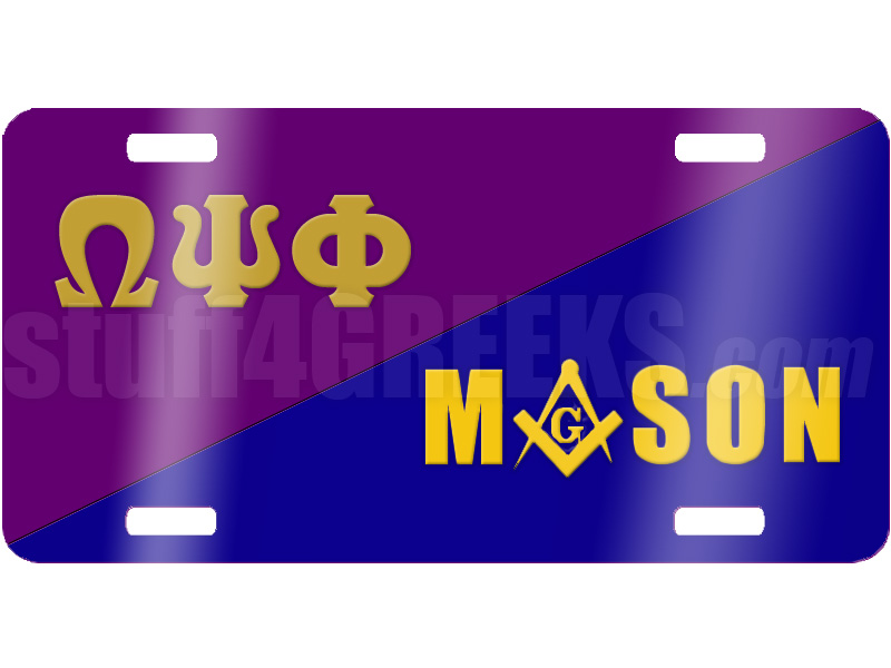 Omega Psi Phi Mason License Plate Description Split