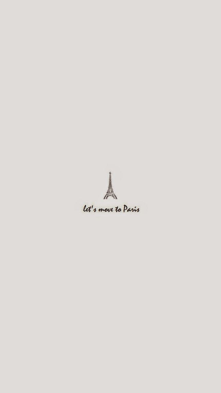 Move To Paris Minimal Art iPhone Wallpaper
