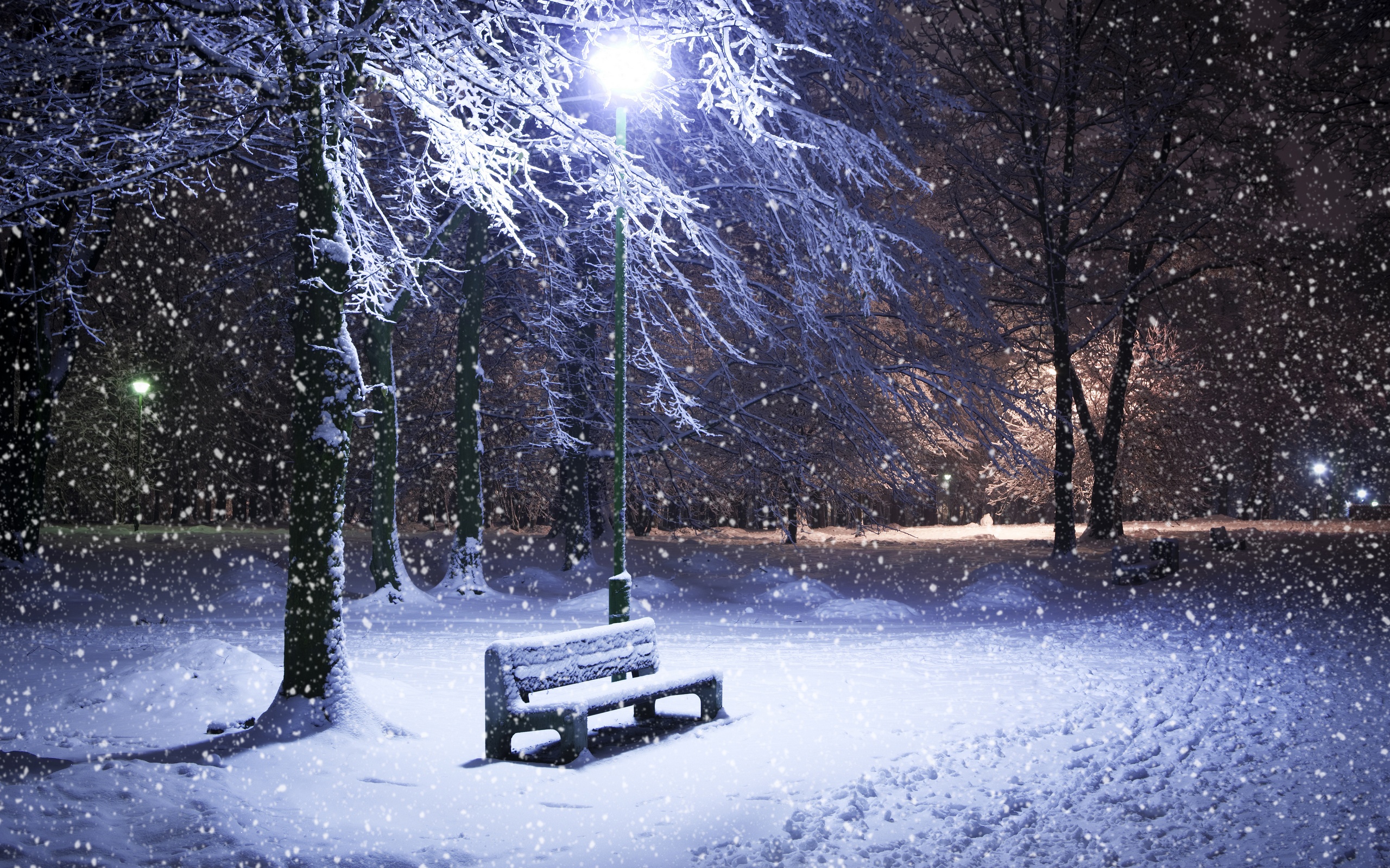 Cool Winter At Nights Wallpaper Beautiful With