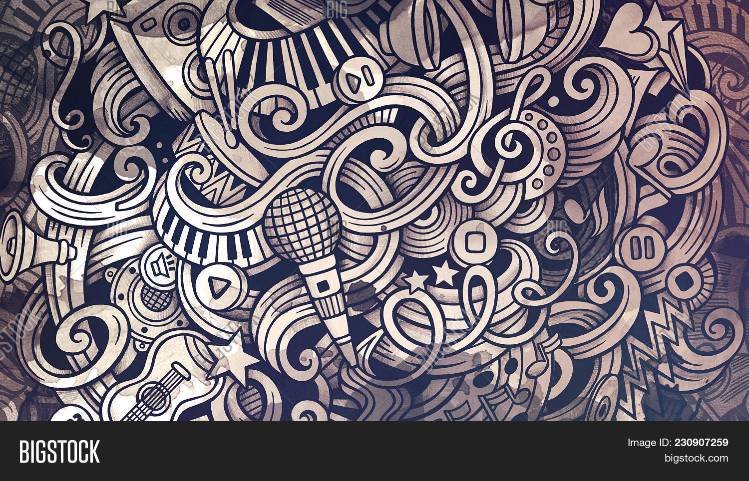 Doodles Musical Image Photo Trial Bigstock
