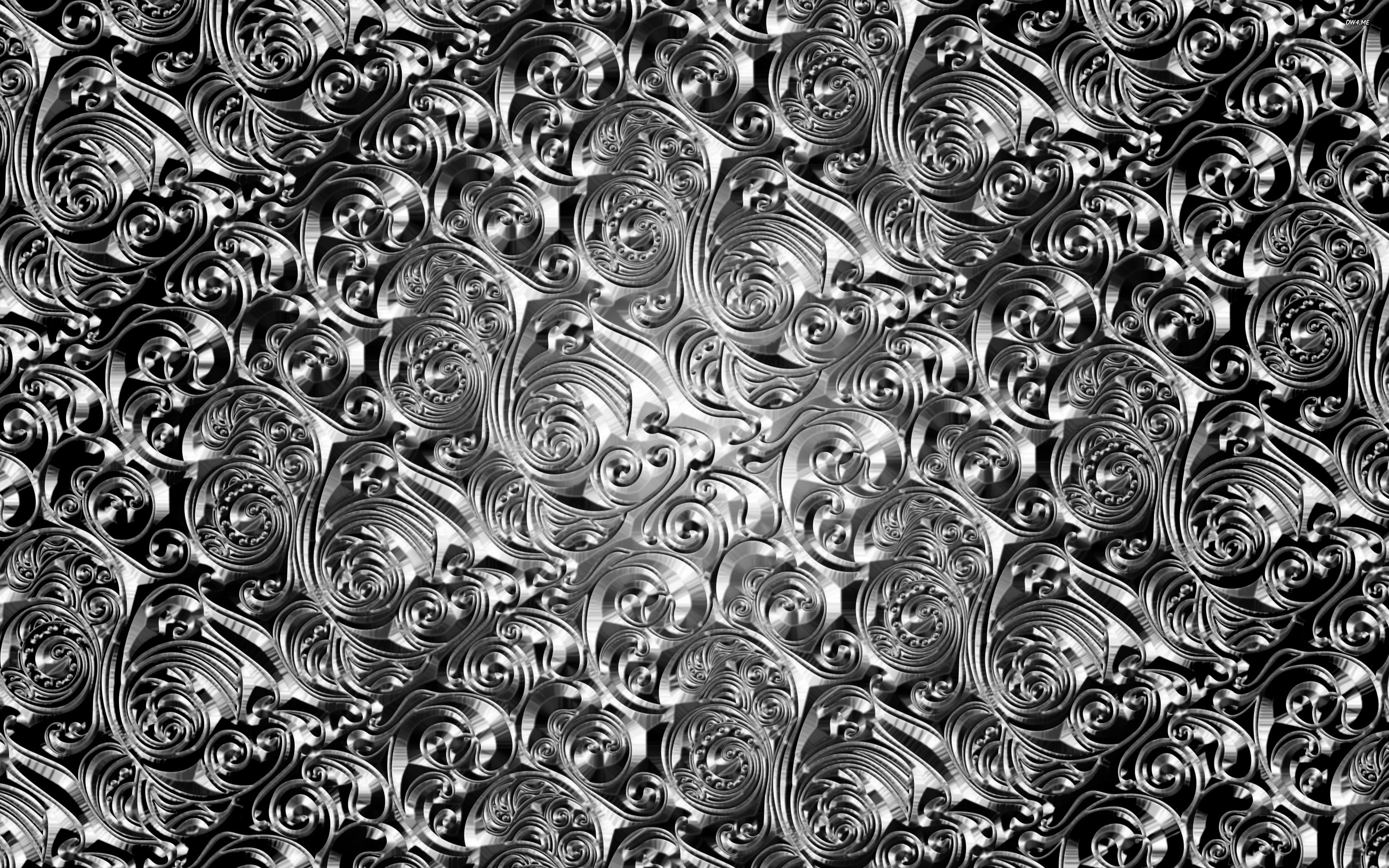 Silver Pattern Wallpaper Digital Art