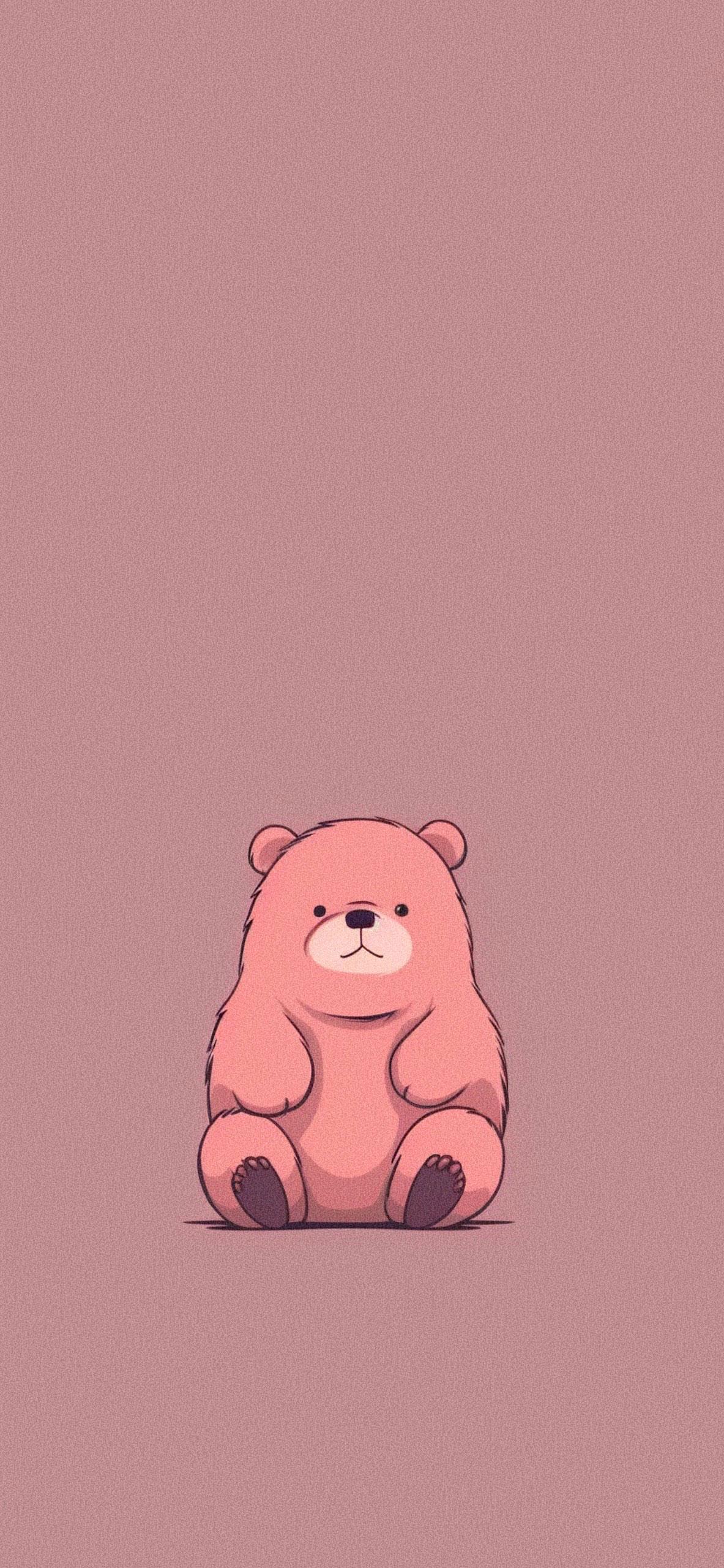 Cute Bear Brown Wallpaper HD Background