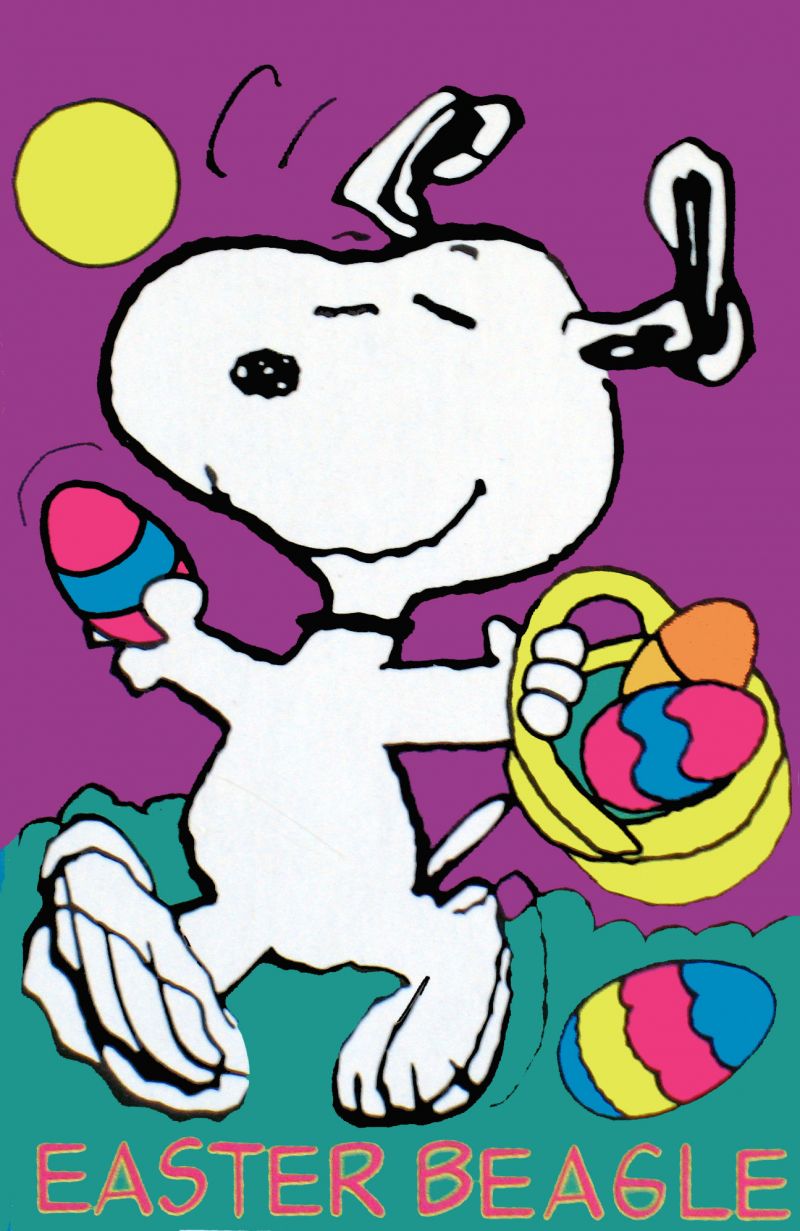 Easter Beagle Snoopy Flag