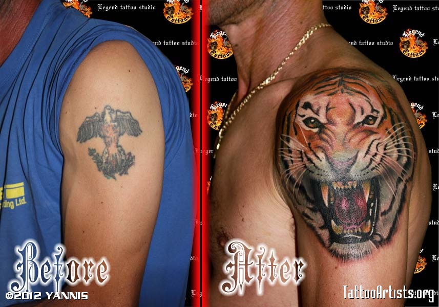 Free download cover up tattoo wwwlegendtattoocom tiger tattoo cover up  tattoojpg [857x600] for your Desktop, Mobile & Tablet | Explore 49+  Wallpaper Cover Up | Up Wallpaper, Ideas to Cover Up Wallpaper,