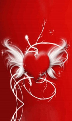 Bigger Red Heart Wings Live Wallpaper For Android Screenshot