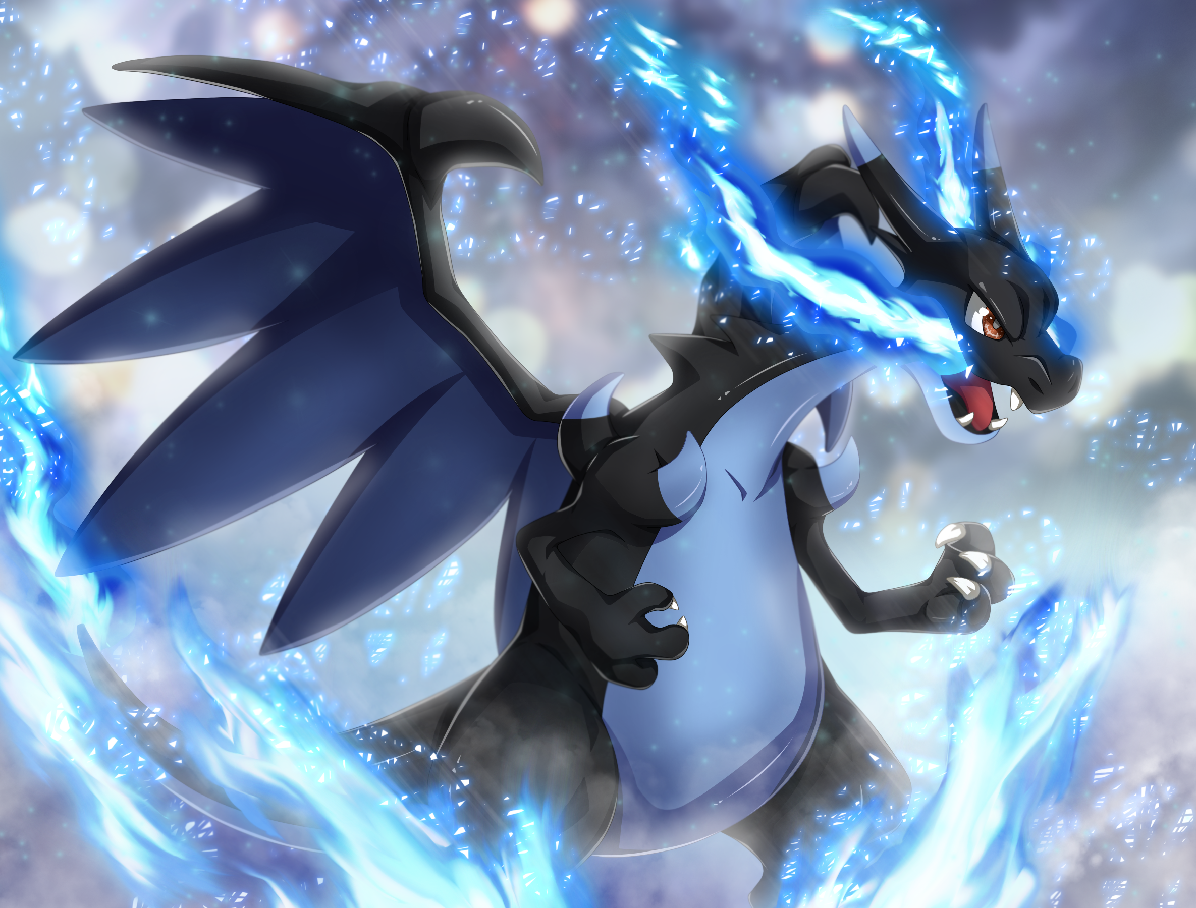 Mega Charizard X Pok Mon HD Wallpaper And Background
