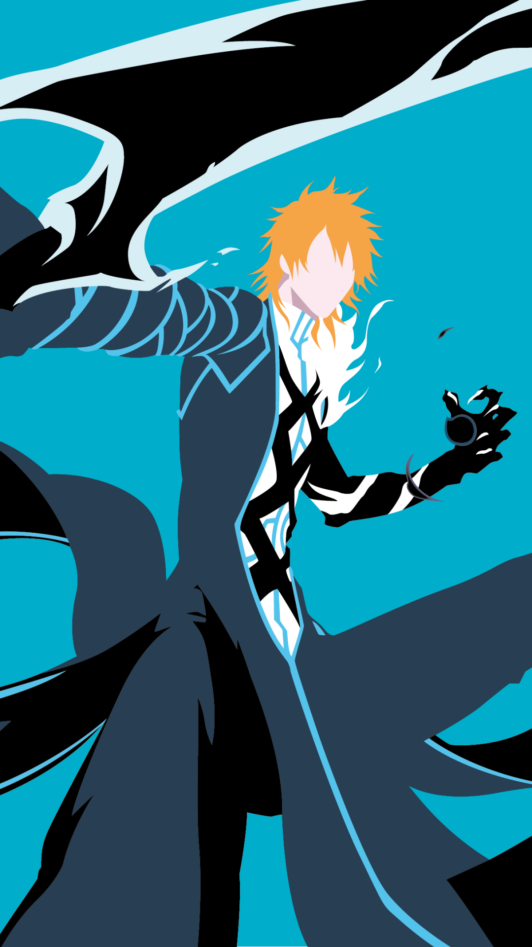 Anime Bleach Minimalist Bankai Ichigo Kurosaki Phone HD Wallpaper